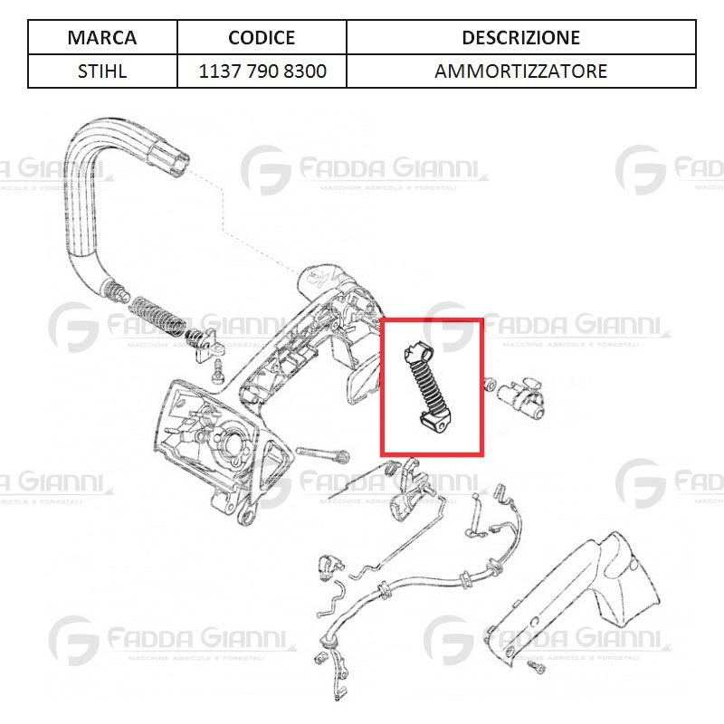 Ricambi Stihl: ammortizzatore 1137 790 8300